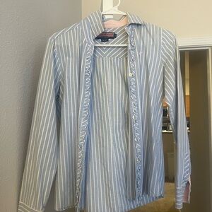 Vineyard Vines Blue and White Casual Button Down Shirt